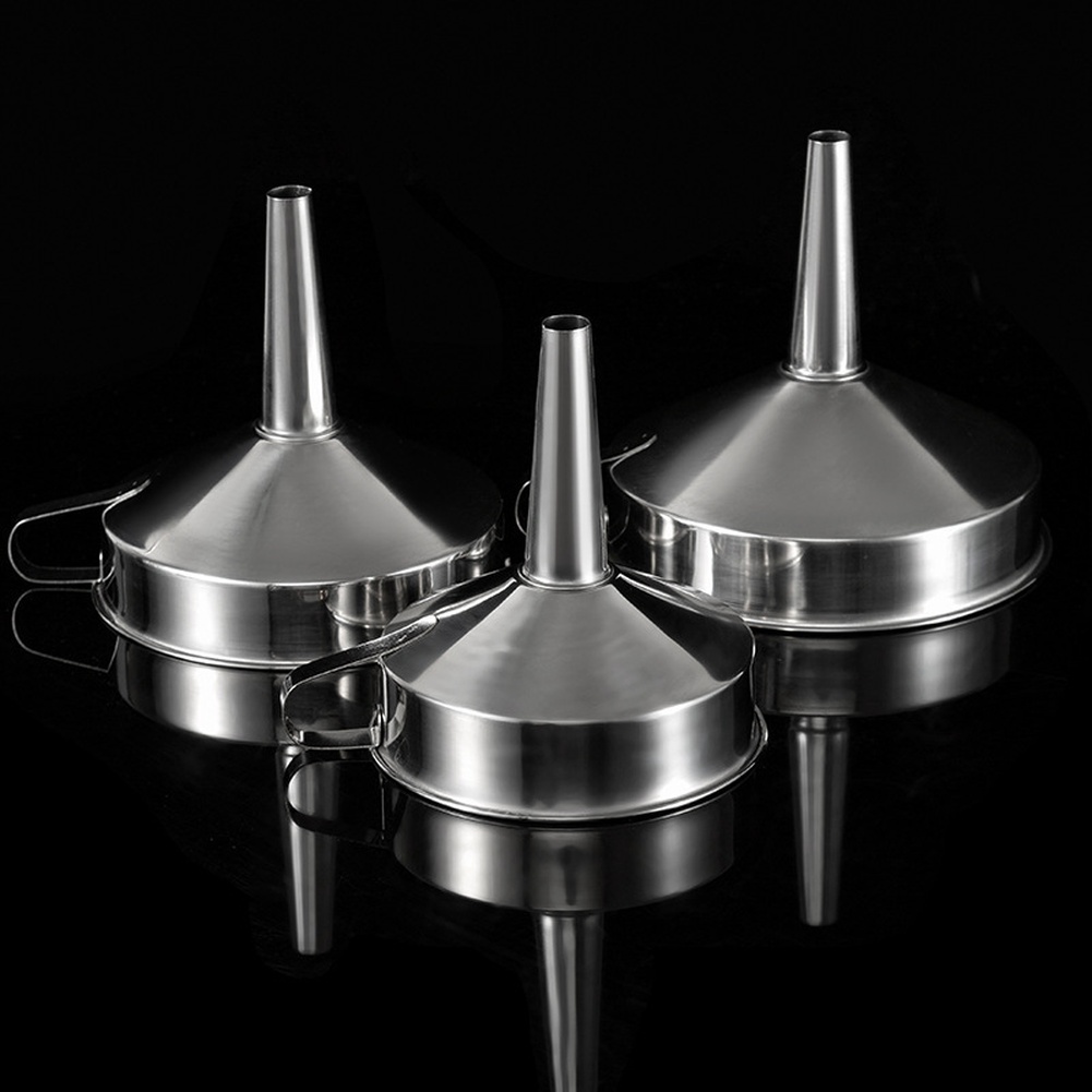 Kitchen Gadgets List - 1Pc ステンレス鋼食用油漏斗広口キッチンアクセサリーバービールオイルポット液体粉末転送キッチンツール