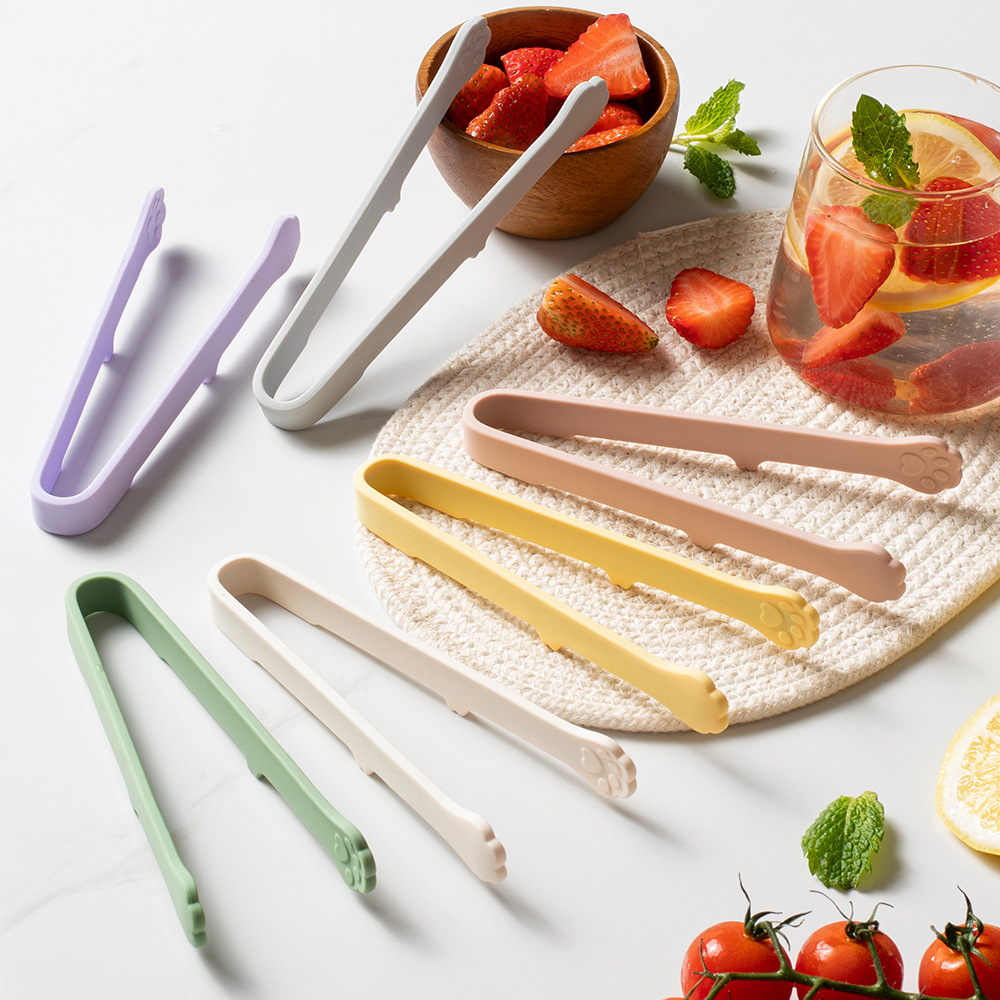 Kitchen Gadgets List - かわいい猫の足シリコンフードトングマルチカラー食品グレードのキッチンガジェットフルーツサラダアイスキューブ実用的なキッチンアクセサリー