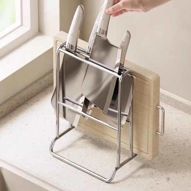 Kitchen Gadgets And Utensils - キッチンナイフオーガナイザーラック、まな板収納付き多機能調理器具収納ホルダー