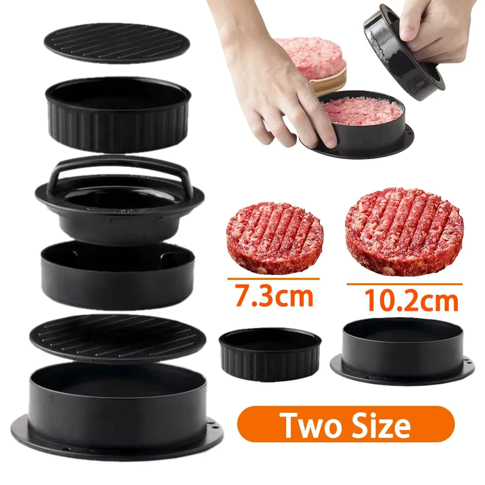 Kitchen Gadgets Modern - ラウンドハンバーガーバーガープレスビーフグリル食品グレード ABS ハンバーガーヘルパー肉プレスカツレツパティメーカー金型キッチンガジェット