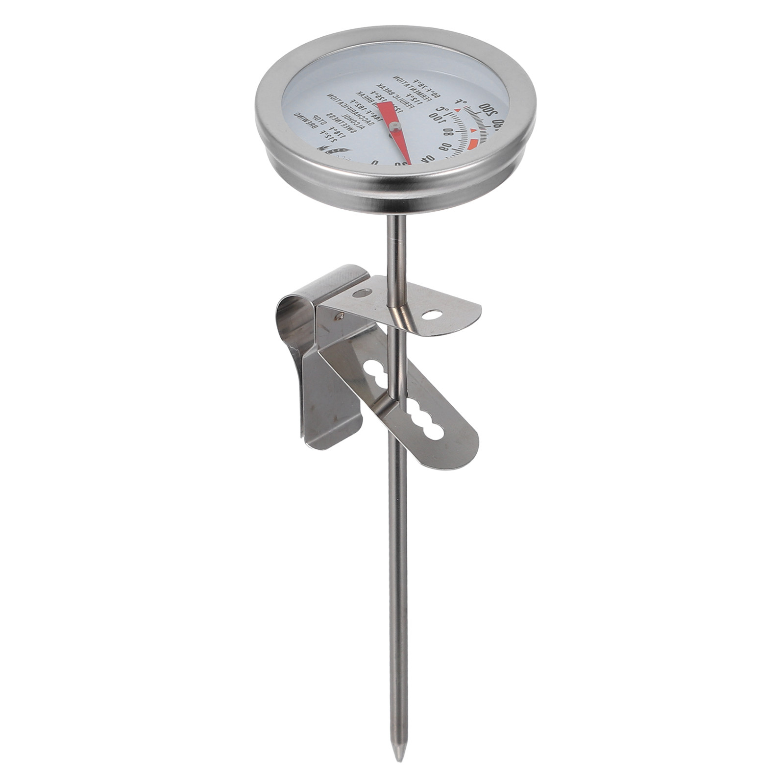 Instant Read Thermometer - 304ステンレス製着脱式飲料温度計プローブ、携帯用即時読み取り食品温度計クリップツール