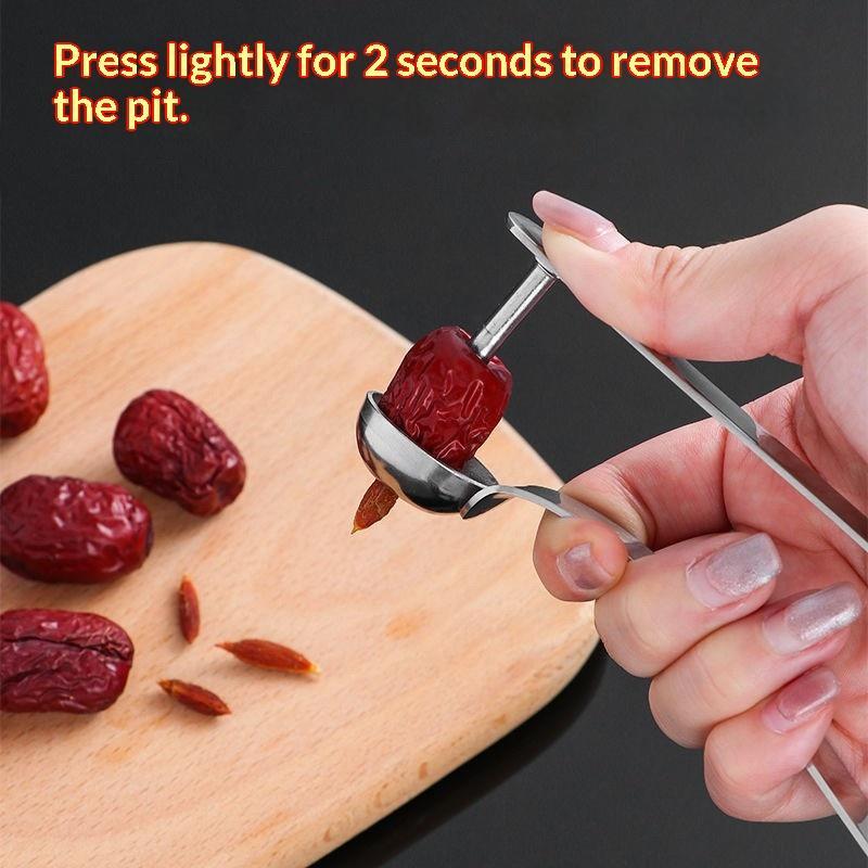 Kitchen Gadgets And Tools - ステンレス製の赤いナツメ種抜きツール – 種抜き器キッチンガジェット