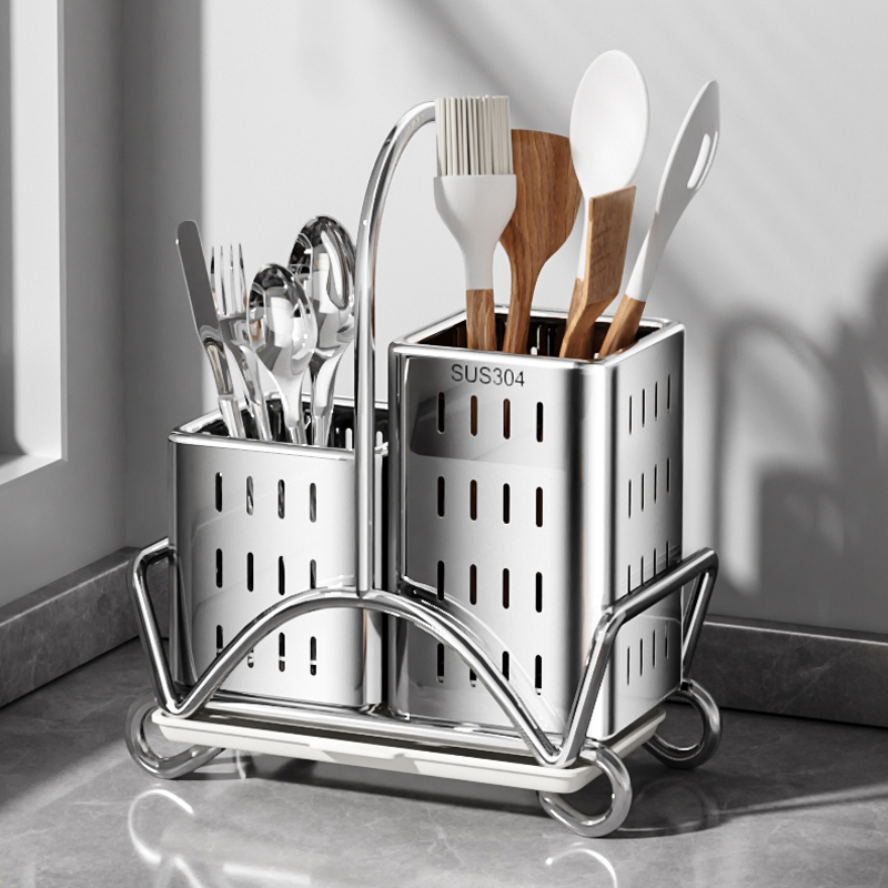 Kitchen Gadgets And Utensils - ステンレス製 カトラリースタンド 多機能 スプーン フォーク ナイフ収納