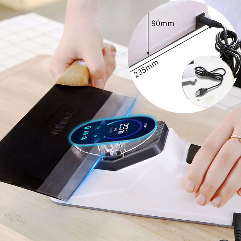 Kitchen Gadgets Electronic - USB充電式電動調整可能キッチンナイフはさみツールナイフダイヤモンド微研磨刃カバー付き耐切創キッチンツール