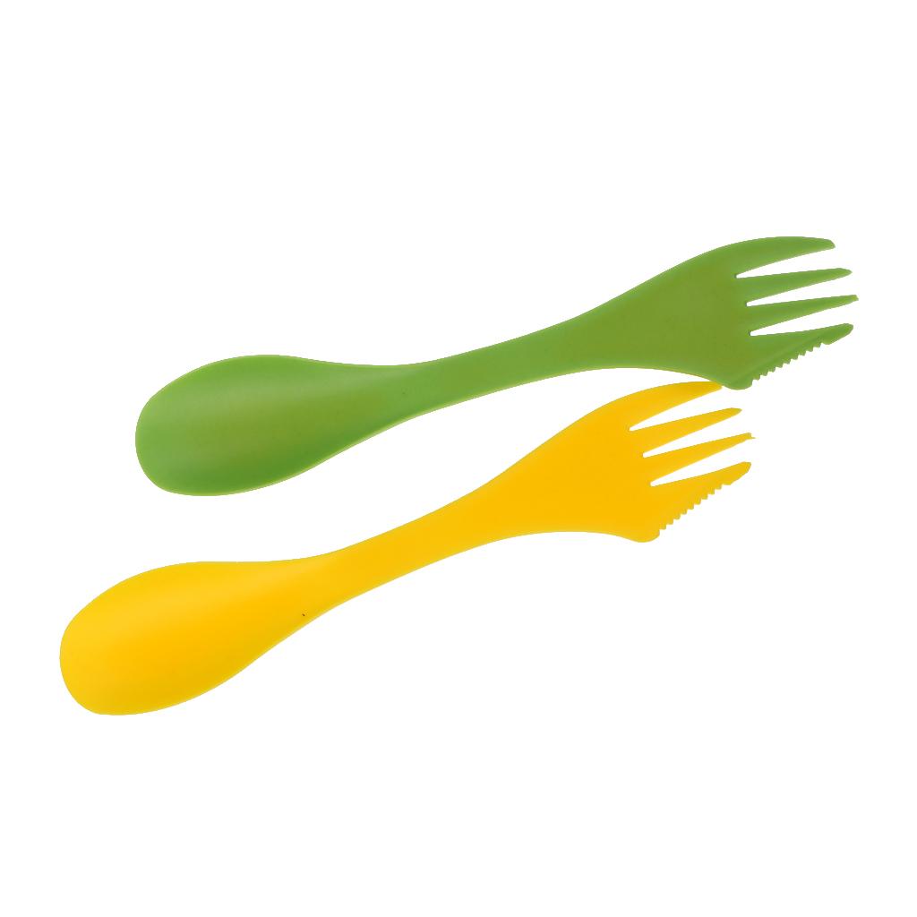 Kitchen Gadgets And Utensils - 多機能キャンプ用スポークフォークカトラリーセット BPAフリー ハイキング用食器 ピクニックキッチンガジェット アウトドア旅行用