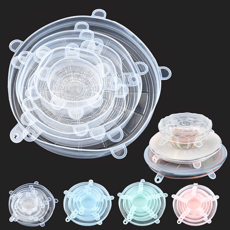 Kitchen Gadgets List - 食品,台所用品用のユニバーサルで再利用可能なシリコンボウルとポットカバー