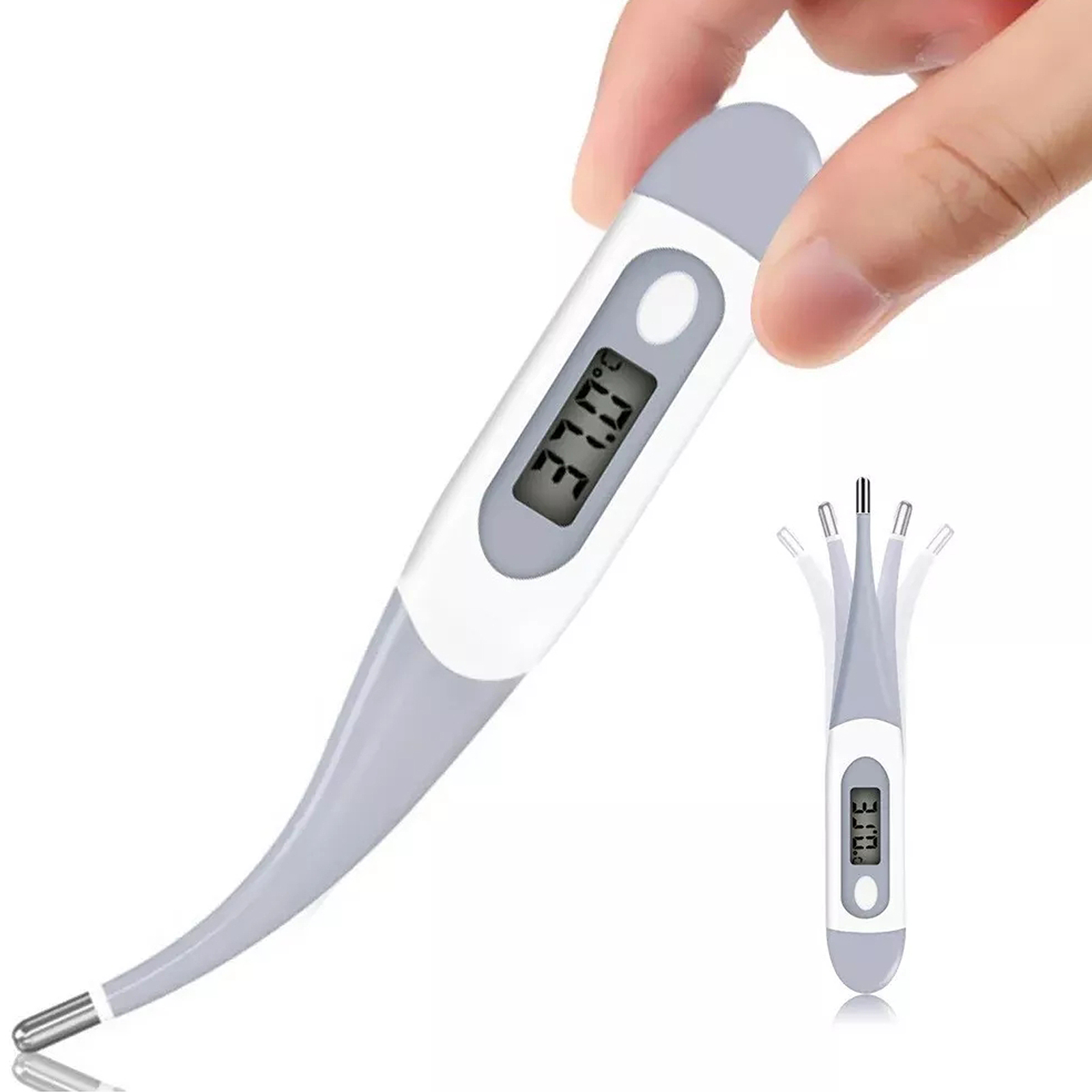 Instant Read Thermometer - 大人用体温計、発熱用ソフトヘッドデジタル口腔体温計、15秒の高速読み取りの基礎体温計