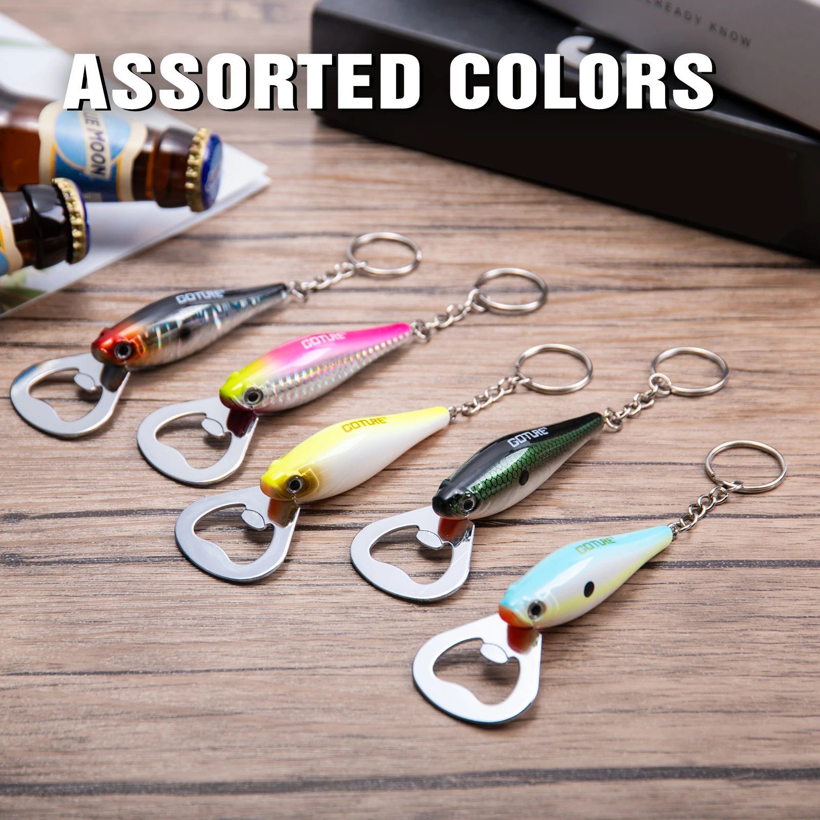 Goture 1 個釣りルアーボトルオープナー炭素鋼魚パター - Kitchen Gadgets List のレビューと価格