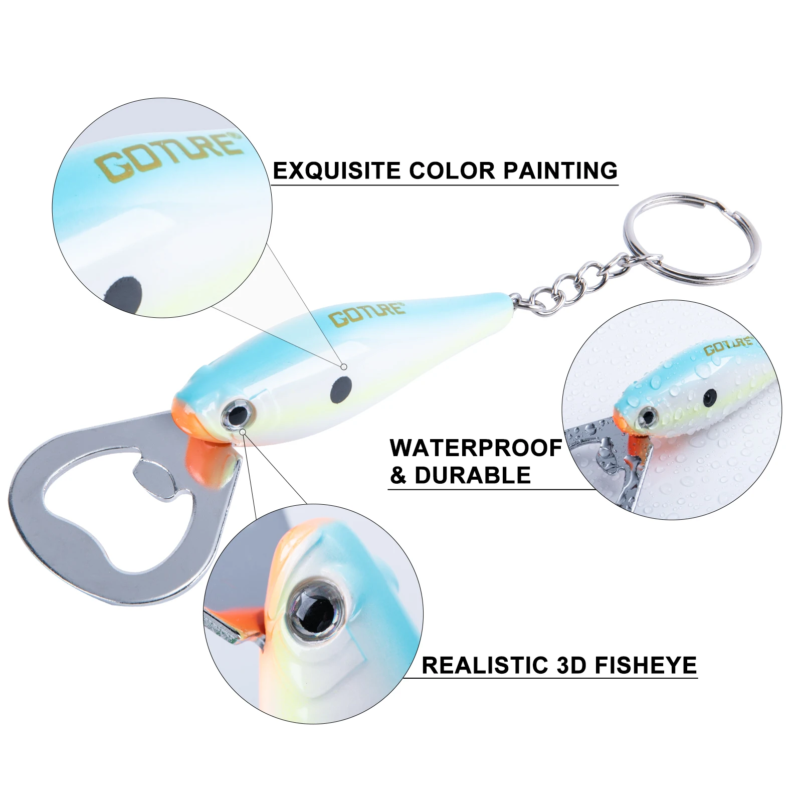 Goture 1 個釣りルアーボトルオープナー炭素鋼魚パター - Kitchen Gadgets List のレビューと価格