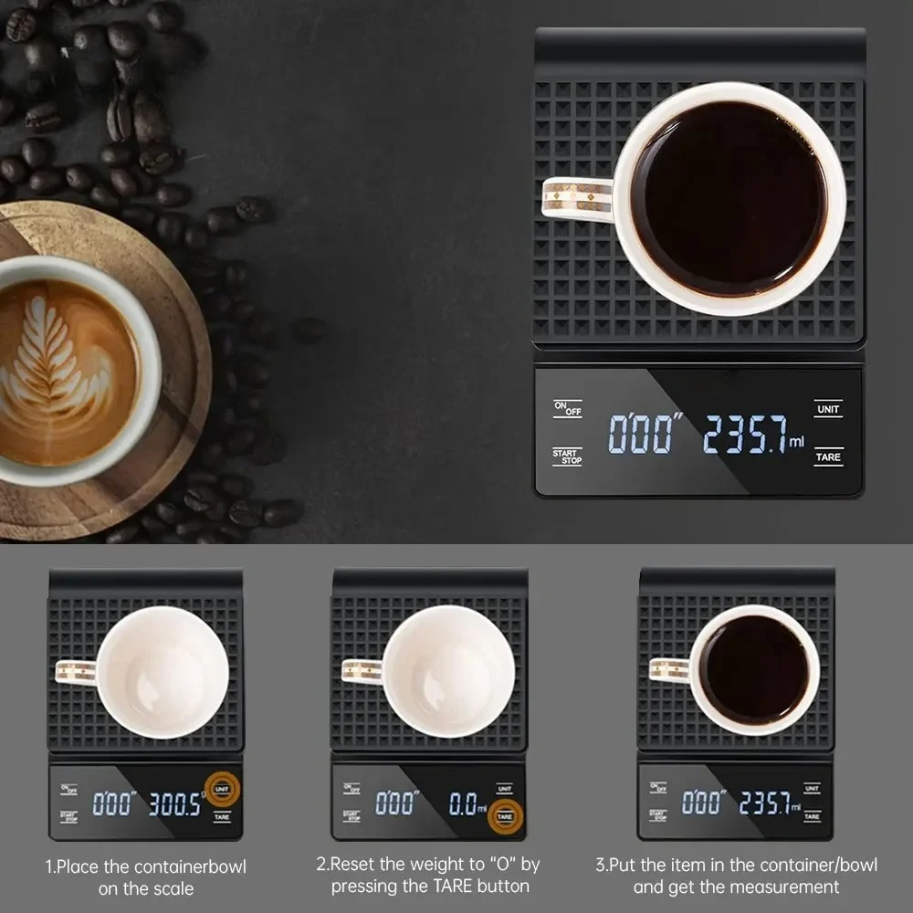 スマートコーヒー電子スケール 高精度デジタルタイマー LCD - Kitchen Gadgets Electronic のレビューと価格