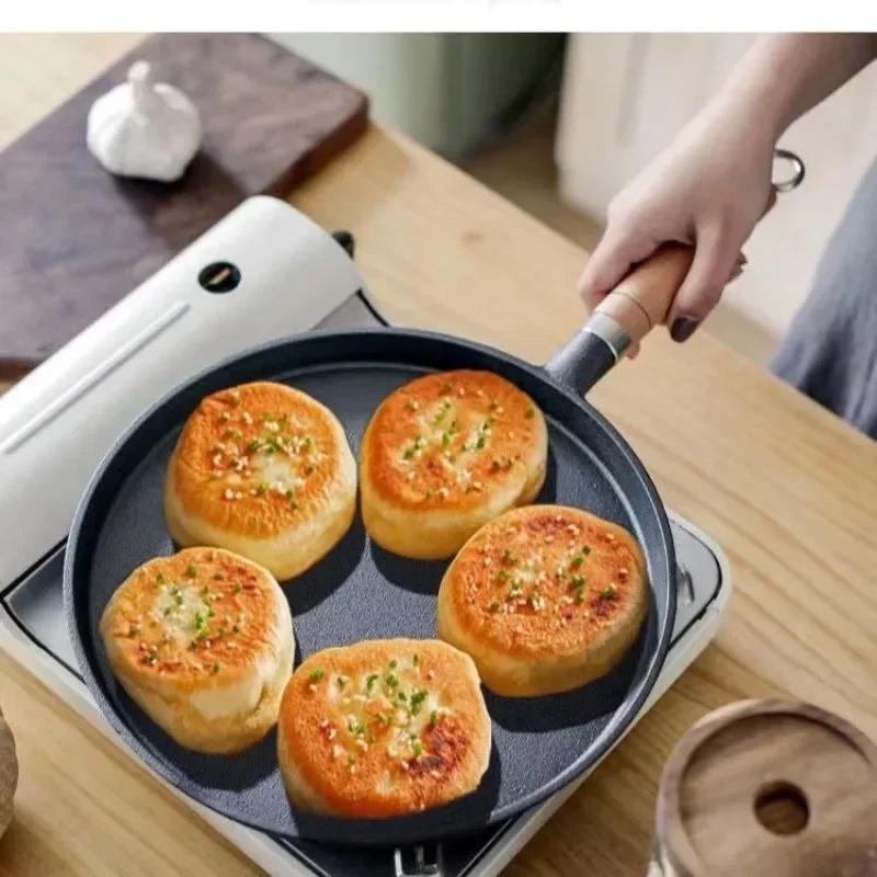 26cm未コーティング鋳鉄製フライパン、ノンスティッククレー - Cast Iron Skillet のレビューと価格