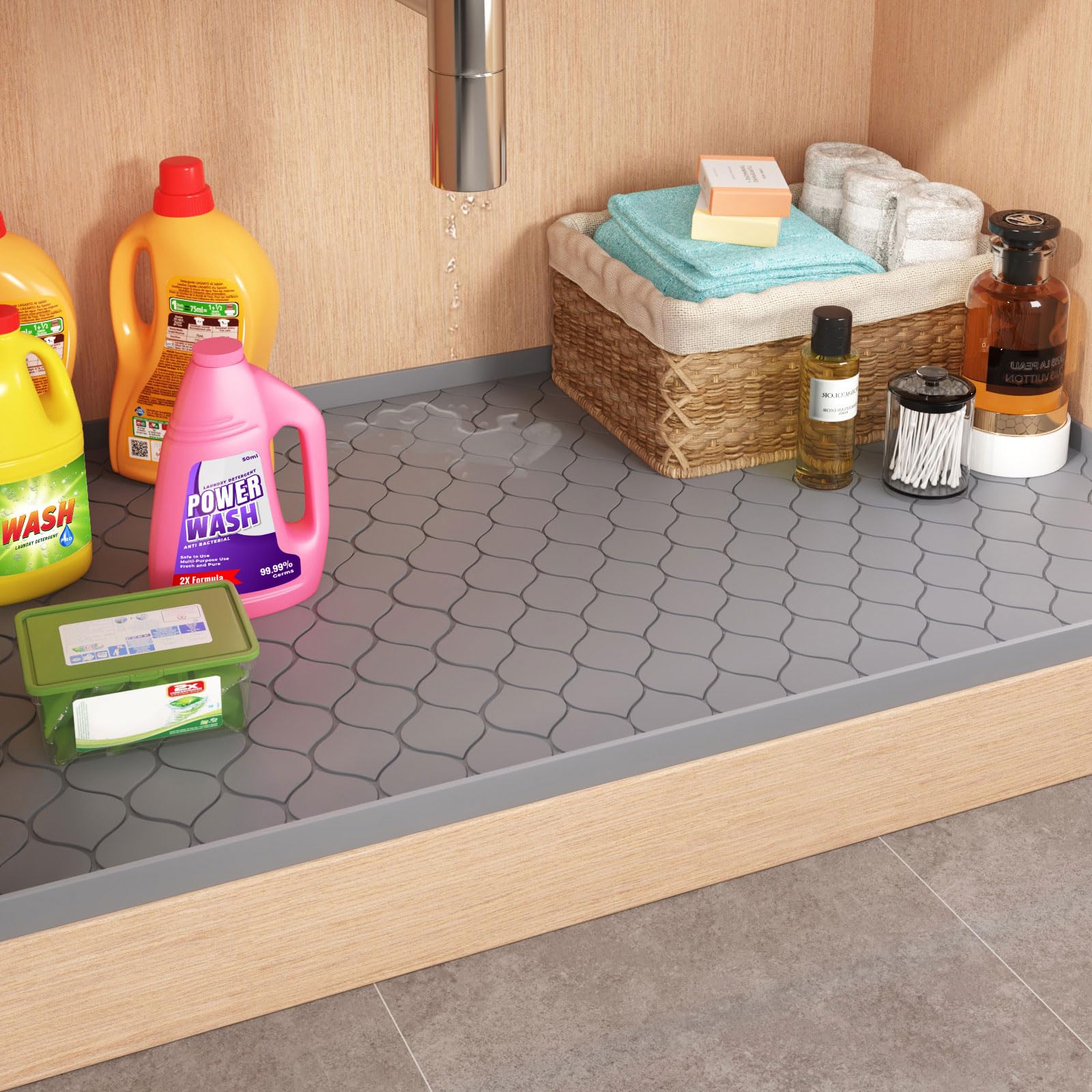 シリコン製シンク下マット キッチン必需品ガジェット、棚ライナ - Kitchen Gadgets Modern のレビューと価格