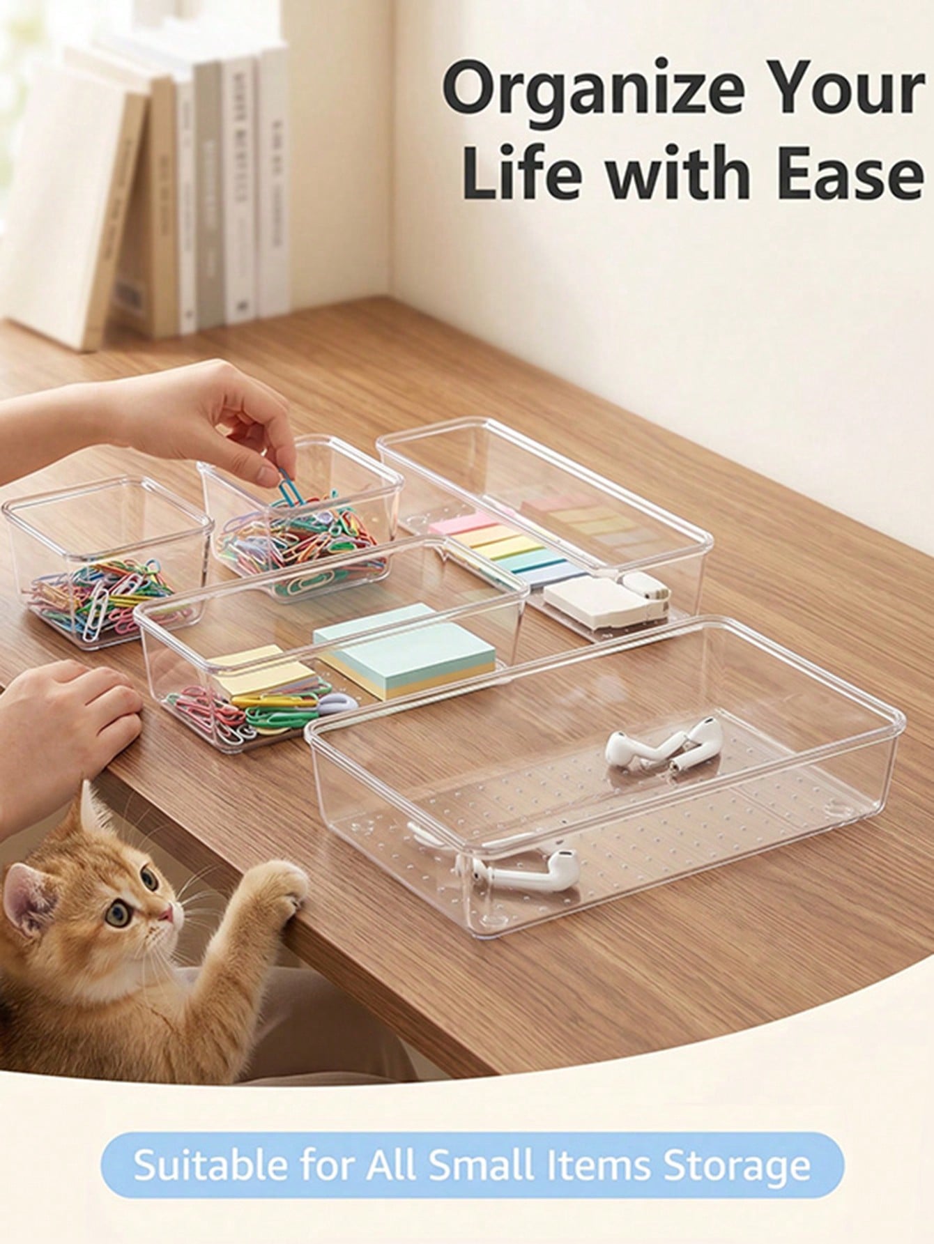 13/25/44個入りクリアプラスチック製引き出しオーガナイ - Kitchen Gadgets And Utensils のレビューと価格
