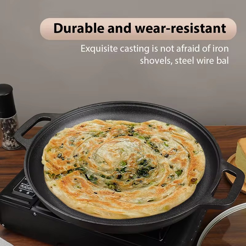 頑丈な鋳鉄製フライパン、ノンスティック加工、ステーキ、卵、パ - Cast Iron Skillet のレビューと価格
