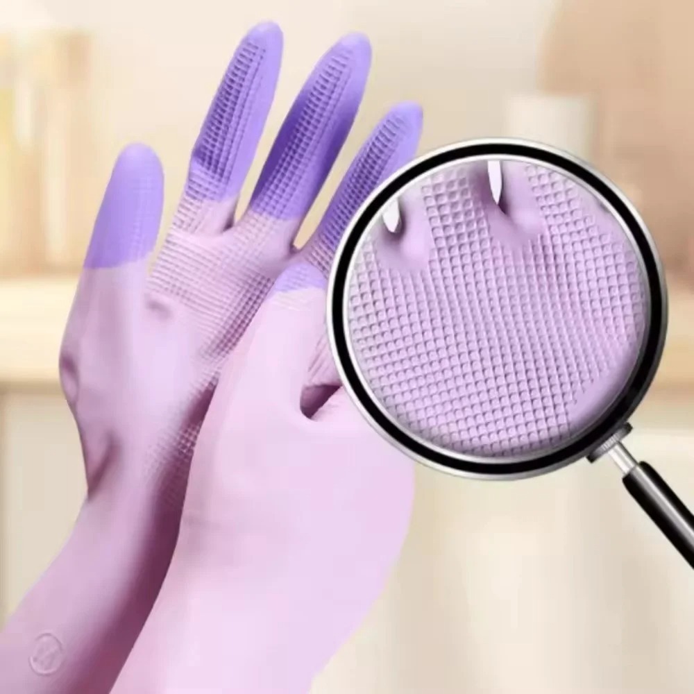 シリコン製食器洗い用クリーニンググローブ キッチン用品 滑り - Kitchen Gadgets Needed のレビューと価格
