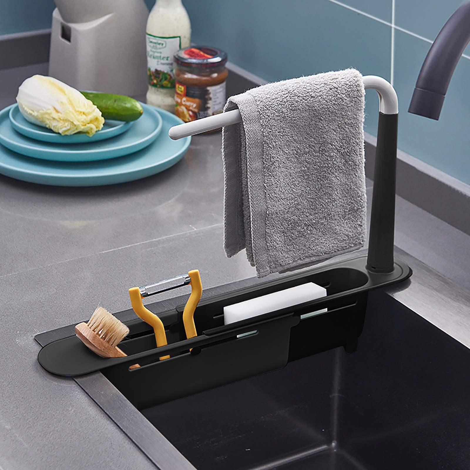 Elescopicシンクの水切り、キッチンオーガナイザー、石 - Kitchen Gadgets List のレビューと価格