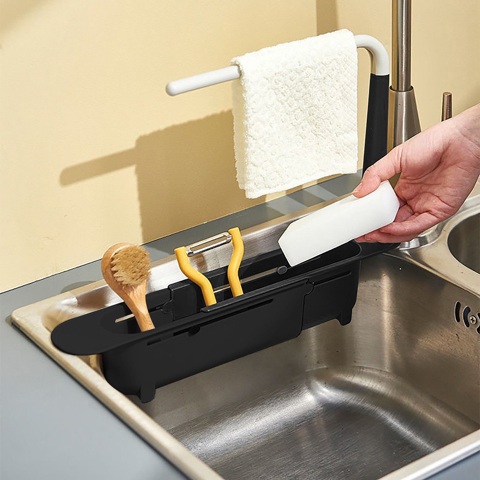 Elescopicシンクの水切り、キッチンオーガナイザー、石 - Kitchen Gadgets List のレビューと価格
