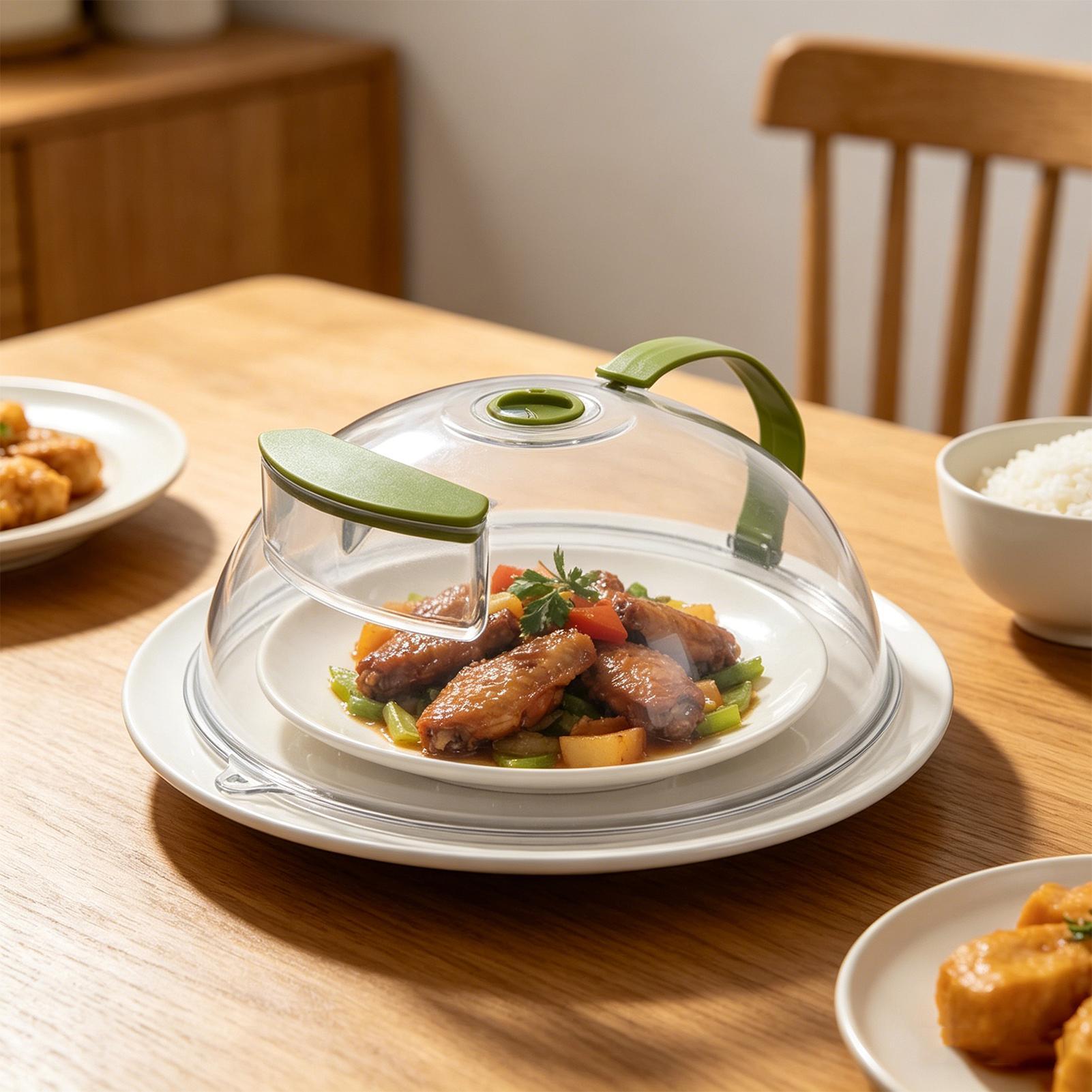 多用途クリアマイクロ波スプラッターカバー、水蒸気付き、人間工 - Kitchen Gadgets Modern のレビューと価格