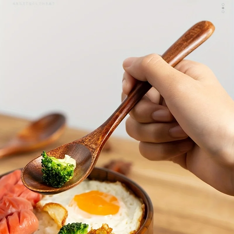 モダンな再利用可能な木製スプーンセット、夕食、コーヒー、牛乳 - Kitchen Gadgets Modern のレビューと価格