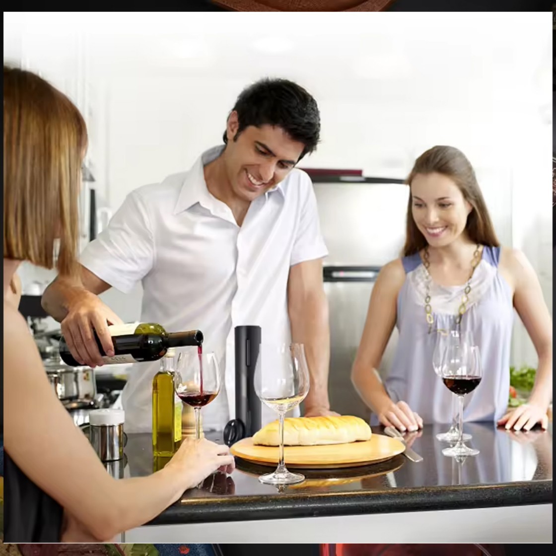 電動ワインボトルオープナー自動赤ワインコルク抜きワインオープ - Kitchen Gadgets Electronic のレビューと価格
