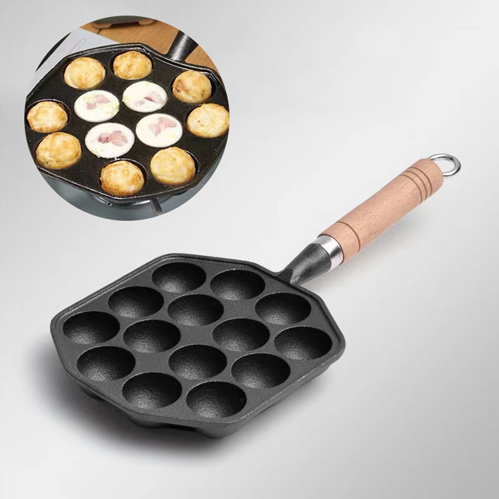 取り外し可能なハンドル付きの焦げ付き防止の鋳鉄鍋,タコ,肉用 - Cast Iron Skillet のレビューと価格
