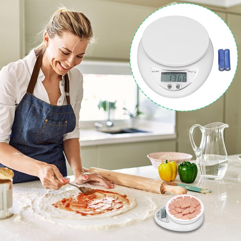 5 キロデジタルキッチンスケール多機能ポータブル電子食品スケ - Kitchen Gadgets Electronic のレビューと価格