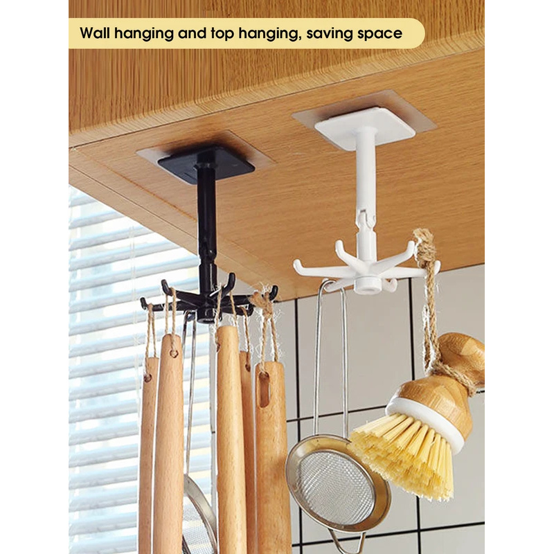 5/10 個キッチンフック回転収納ラックパンチングなし壁掛け - Kitchen Gadgets Needed のレビューと価格