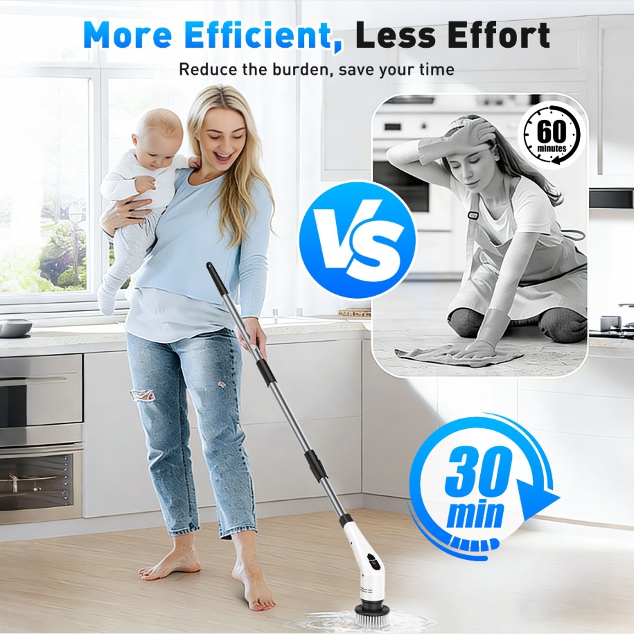 TINSOL 12 in 1 電動クリーニングブラシ、伸縮式 - Kitchen Gadgets Electronic のレビューと価格