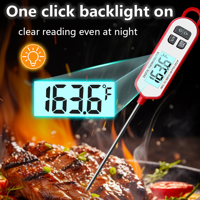 デジタル肉用温度計、インスタント読み取りバックライトディスプ - Instant Read Thermometer のレビューと価格