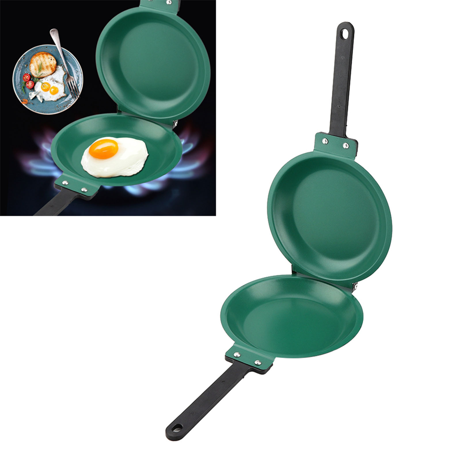 両面チタン鋼コーティングフライパンパンケーキメーカー家庭用キ - Cast Iron Skillet のレビューと価格