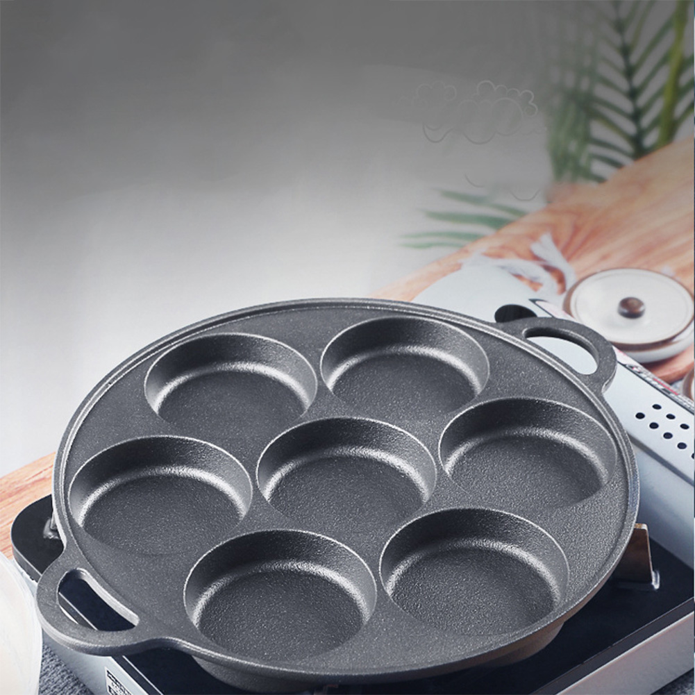 7穴フライパン鋳鉄製ノンスティックキッチン調理用ハムパン卵調 - Cast Iron Skillet のレビューと価格