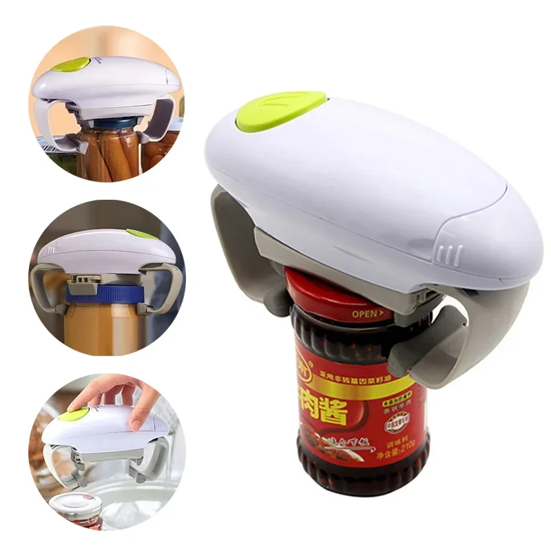 電動缶ボトル蓋オープナー両耳式ワンキー自動レストランスクリュ - Kitchen Gadgets Electronic のレビューと価格
