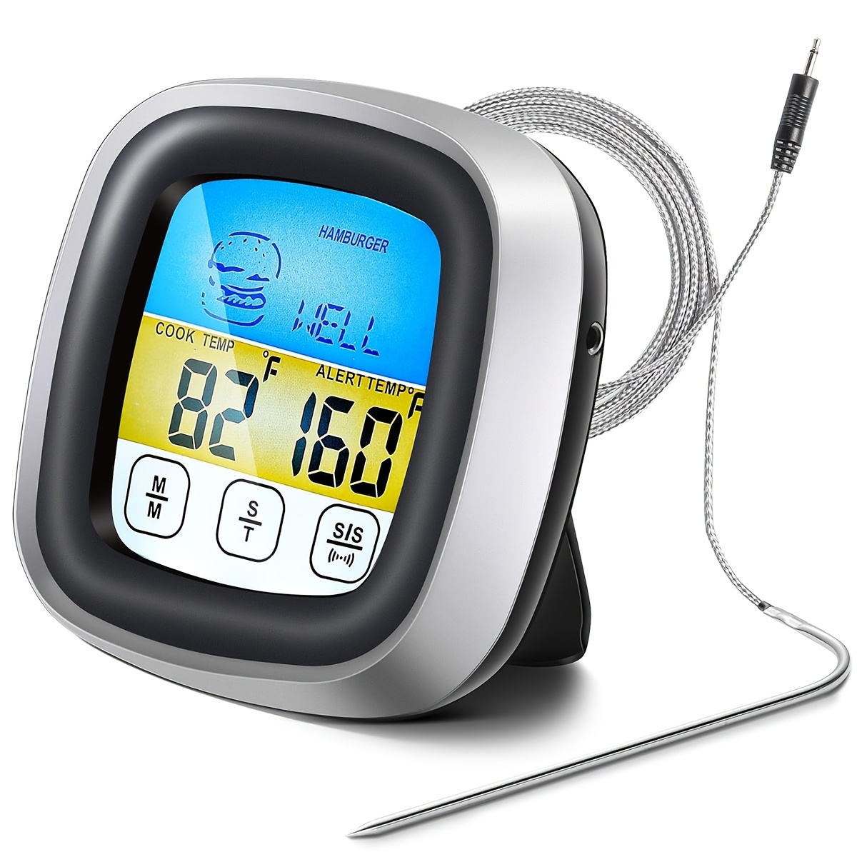 デジタル肉用温度計 BBQ タイマー 調理器具 ロングプロー - Instant Read Thermometer のレビューと価格