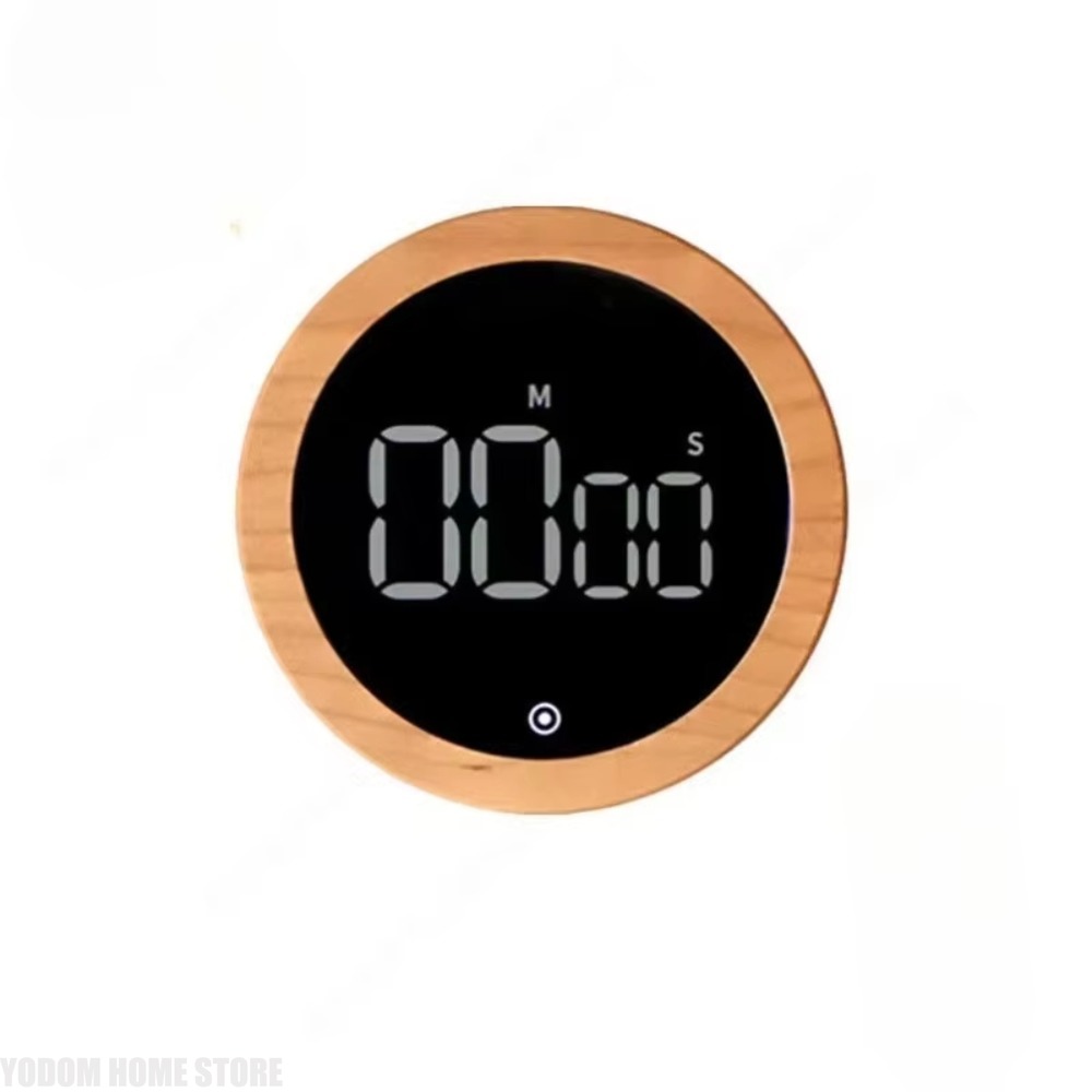 LED電子回転式木目調タイマー、丸型カウントダウンデバイス、 - Kitchen Gadgets Electronic のレビューと価格