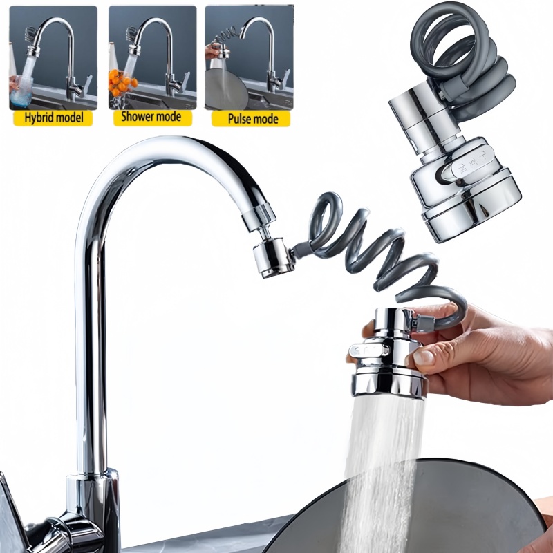 新しい 3 モードシンクの蛇口延長チューブ 360 度回転フ - Kitchen Gadgets List のレビューと価格