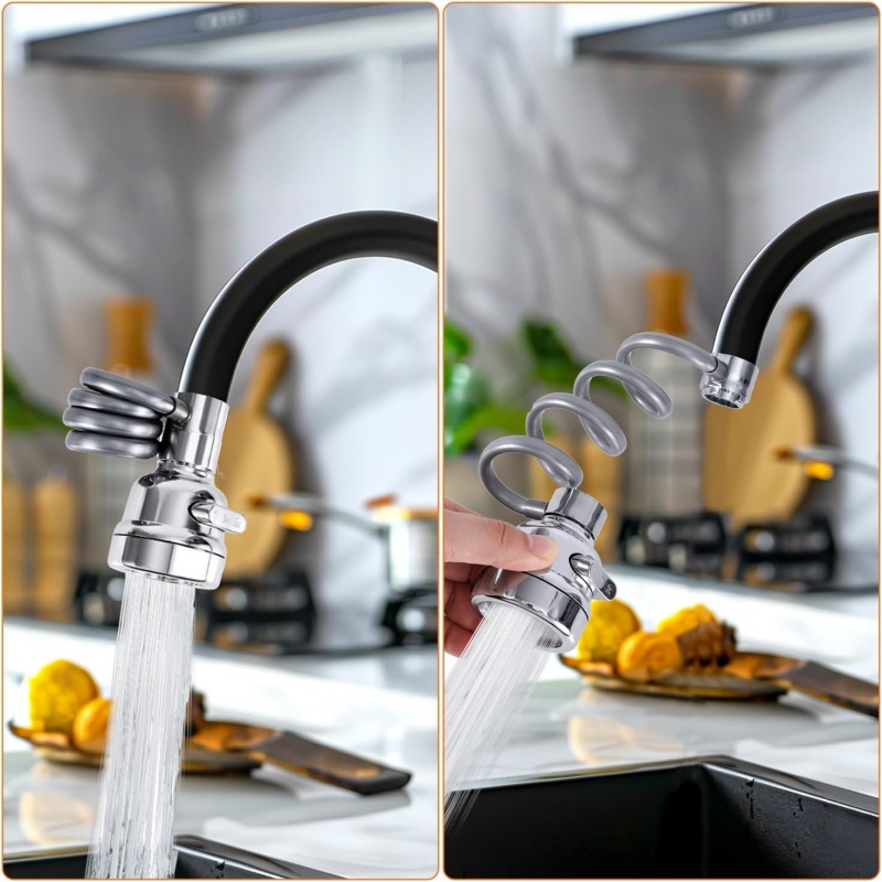 新しい 3 モードシンクの蛇口延長チューブ 360 度回転フ - Kitchen Gadgets List のレビューと価格