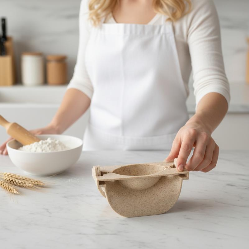 手動小麦わら餃子型キッチンアクセサリーBPAフリーホルダー自 - Kitchen Gadgets That Make Life Easier のレビューと価格