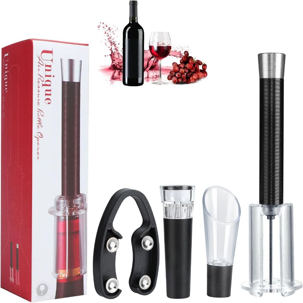 バーアクセサリー ワインボトルオープナーセット アルミ合金  - Kitchen Gadgets List のレビューと価格