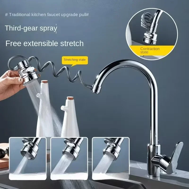新しい3モードシンク蛇口360度回転フィルター延長チューブシ - Kitchen Gadgets List のレビューと価格
