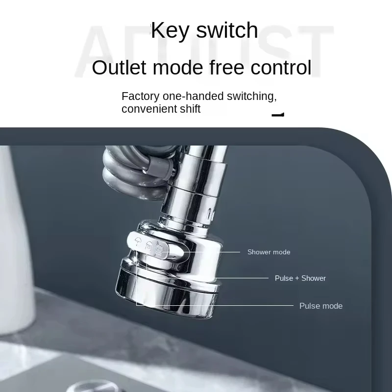 新しい3モードシンク蛇口360度回転フィルター延長チューブシ - Kitchen Gadgets List のレビューと価格