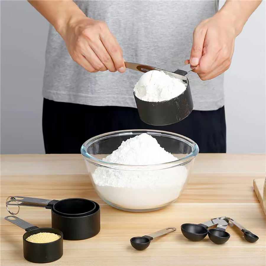 4 個/8 個プラスチック計量カップスプーンセットステンレス - Kitchen Gadgets List のレビューと価格