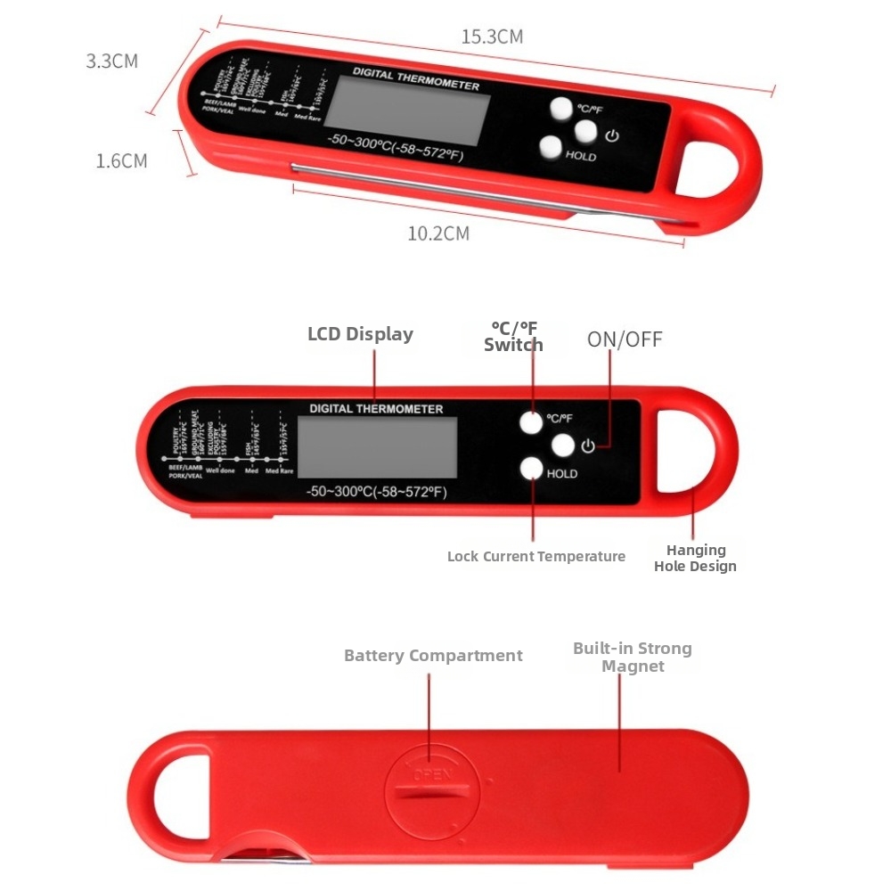 バックライトディスプレイ、即時読み取り温度計、タッチスクリー - Instant Read Thermometer のレビューと価格