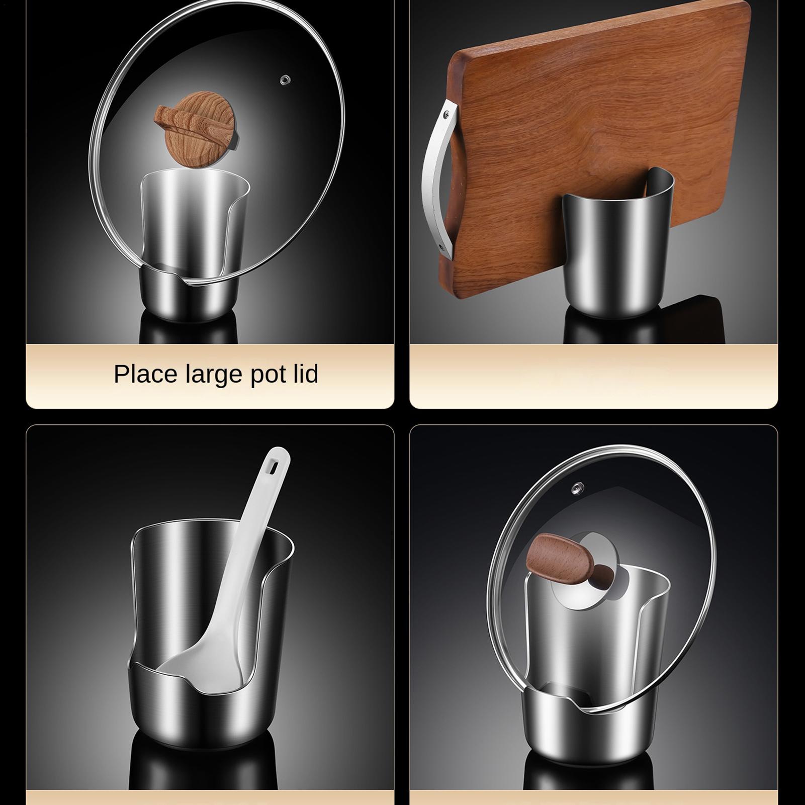 ステンレス製鍋蓋ホルダー、多機能カウンタートップ用調理器具置 - Kitchen Gadgets And Utensils のレビューと価格