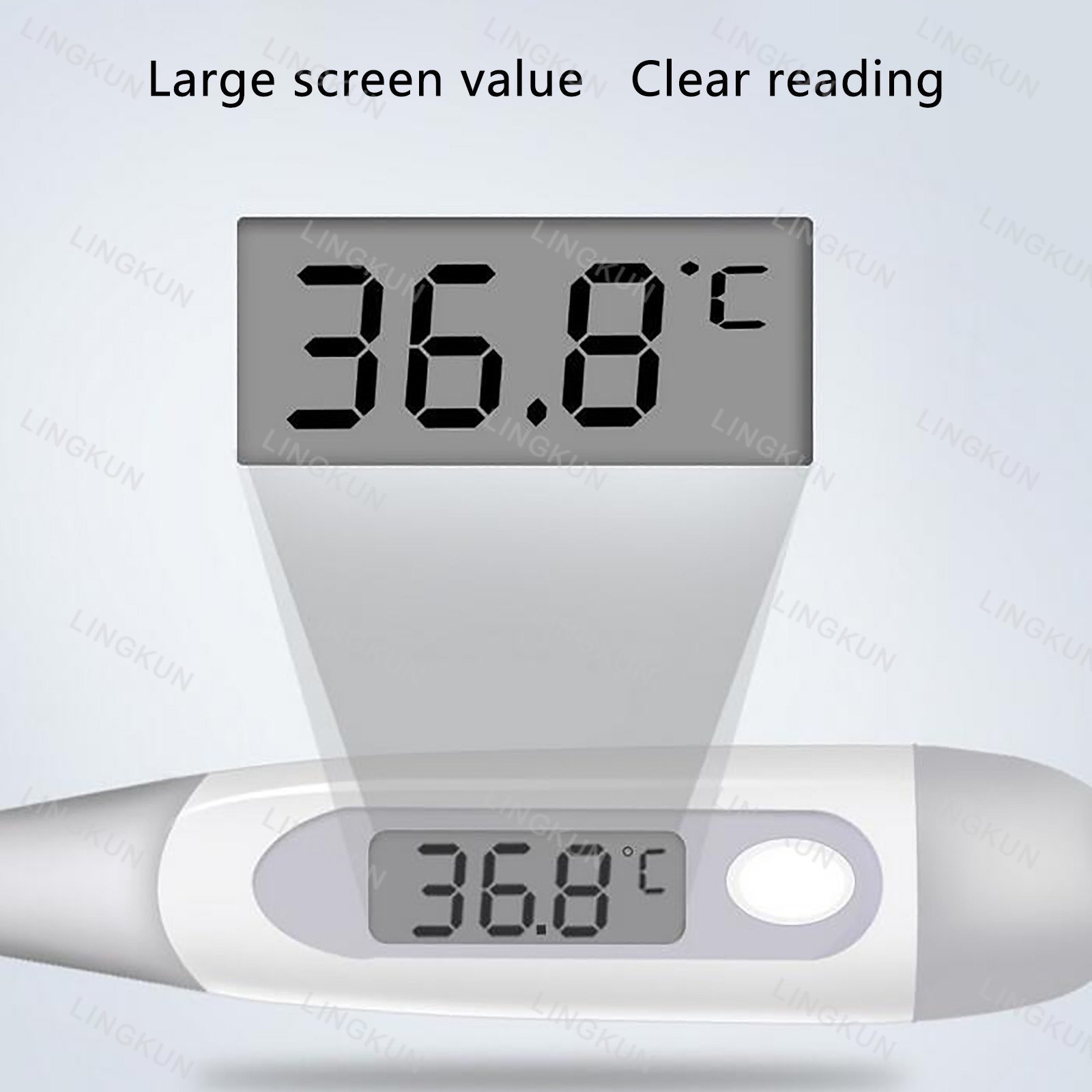 大人用体温計、発熱用ソフトヘッドデジタル口腔体温計、15秒の - Instant Read Thermometer のレビューと価格
