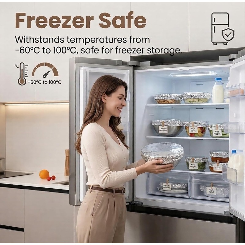 10-50個入り 再利用可能なアルミホイル製ボウルカバー 冷 - Kitchen Gadgets List のレビューと価格