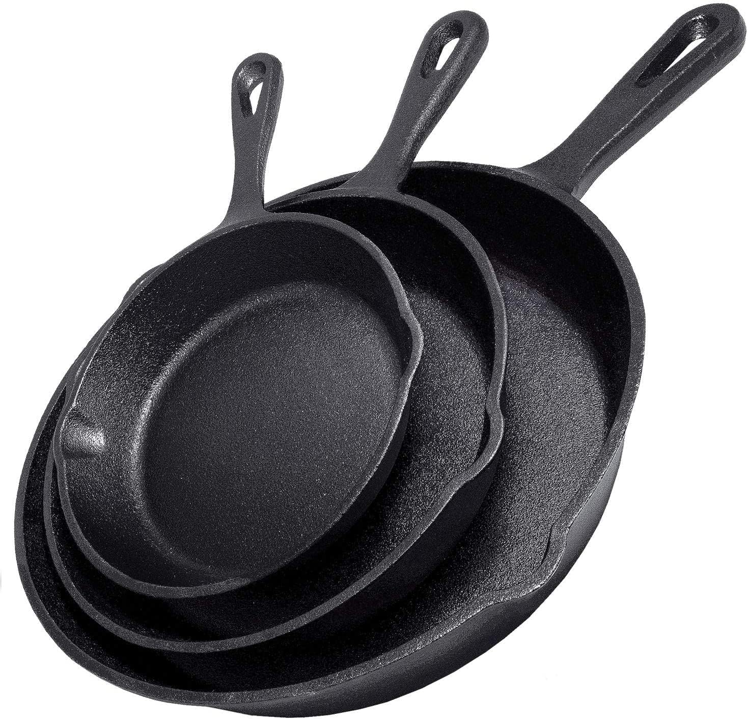 14/16/20cm 鋳鉄製フライパン ノンスティック オム - Cast Iron Skillet のレビューと価格