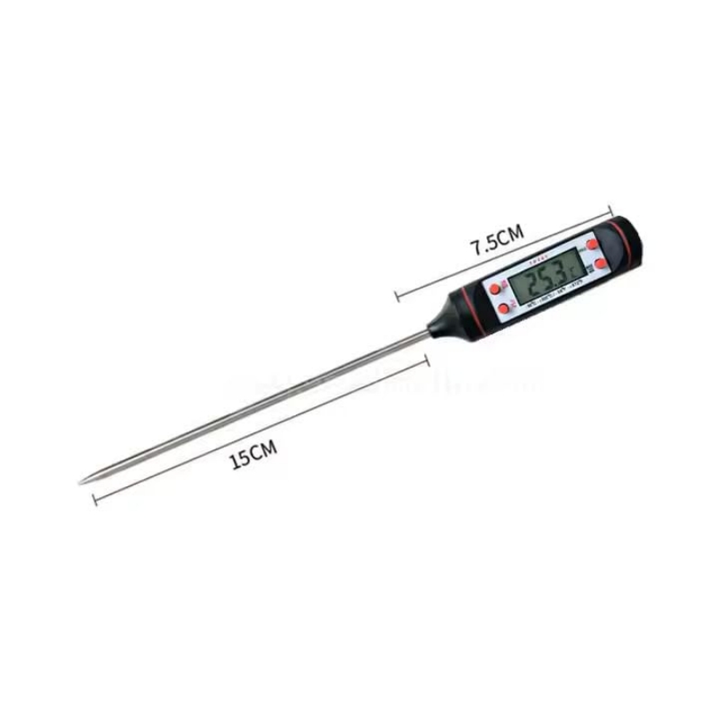 TP101 ブラックデジタル食品温度計 LCDディスプレイ付 - Instant Read Thermometer のレビューと価格