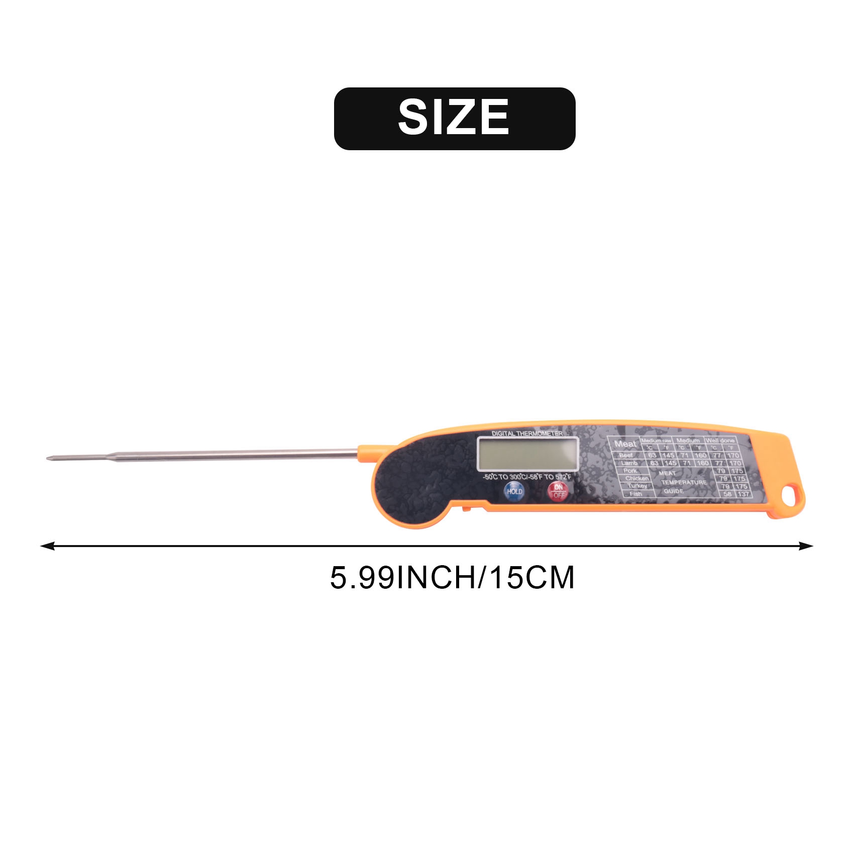 デジタルインスタント読み取り肉用温度計、高精度温度プローブ付 - Instant Read Thermometer のレビューと価格